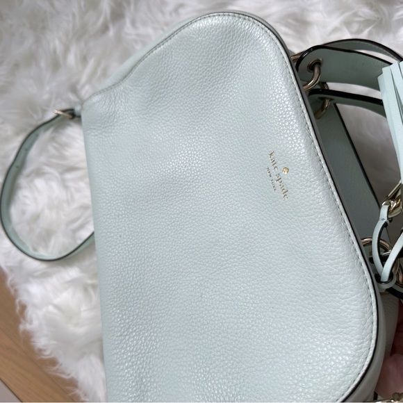 Kate Spade Bailey Atwood Place Bowling Bag Satchel in Island Waters Blue - Picture 13 of 14